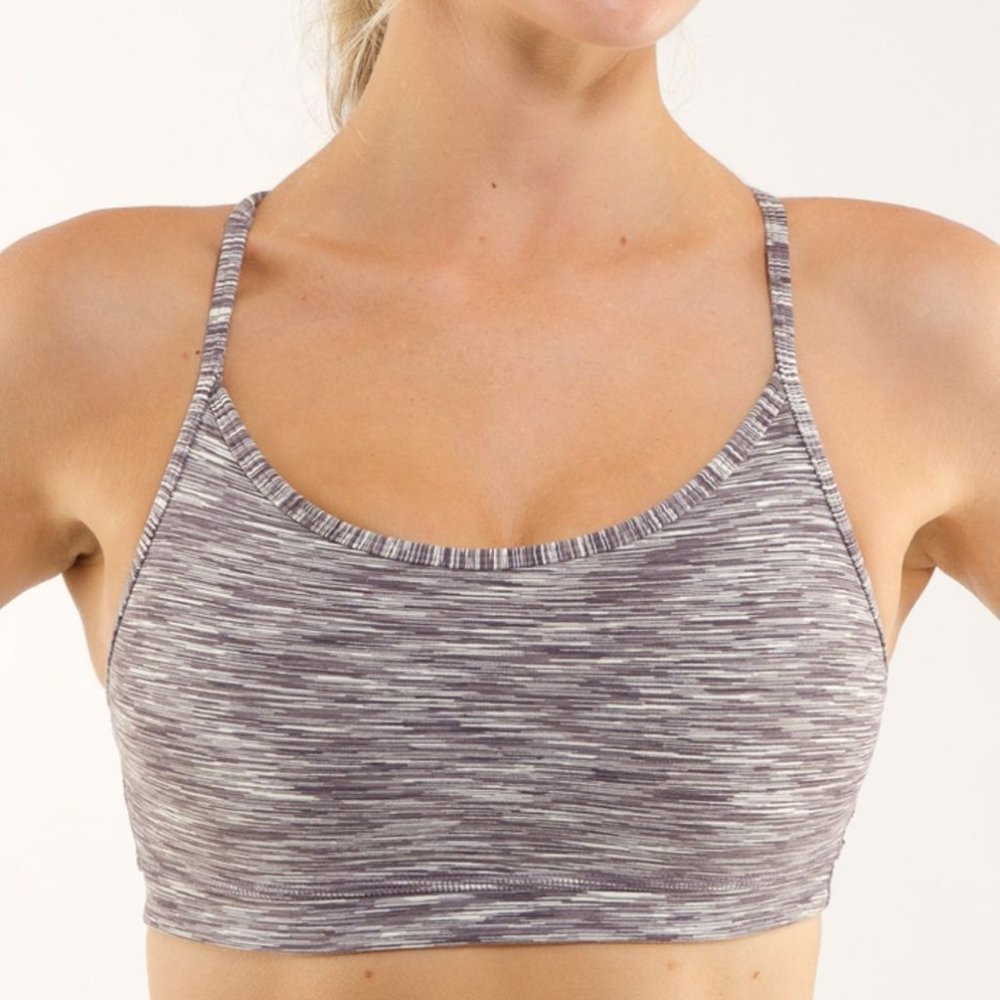 Lululemon Flow Y Bra IV | Sz 4 | Magnum Space Dye | Sports Bra | Removable Pads